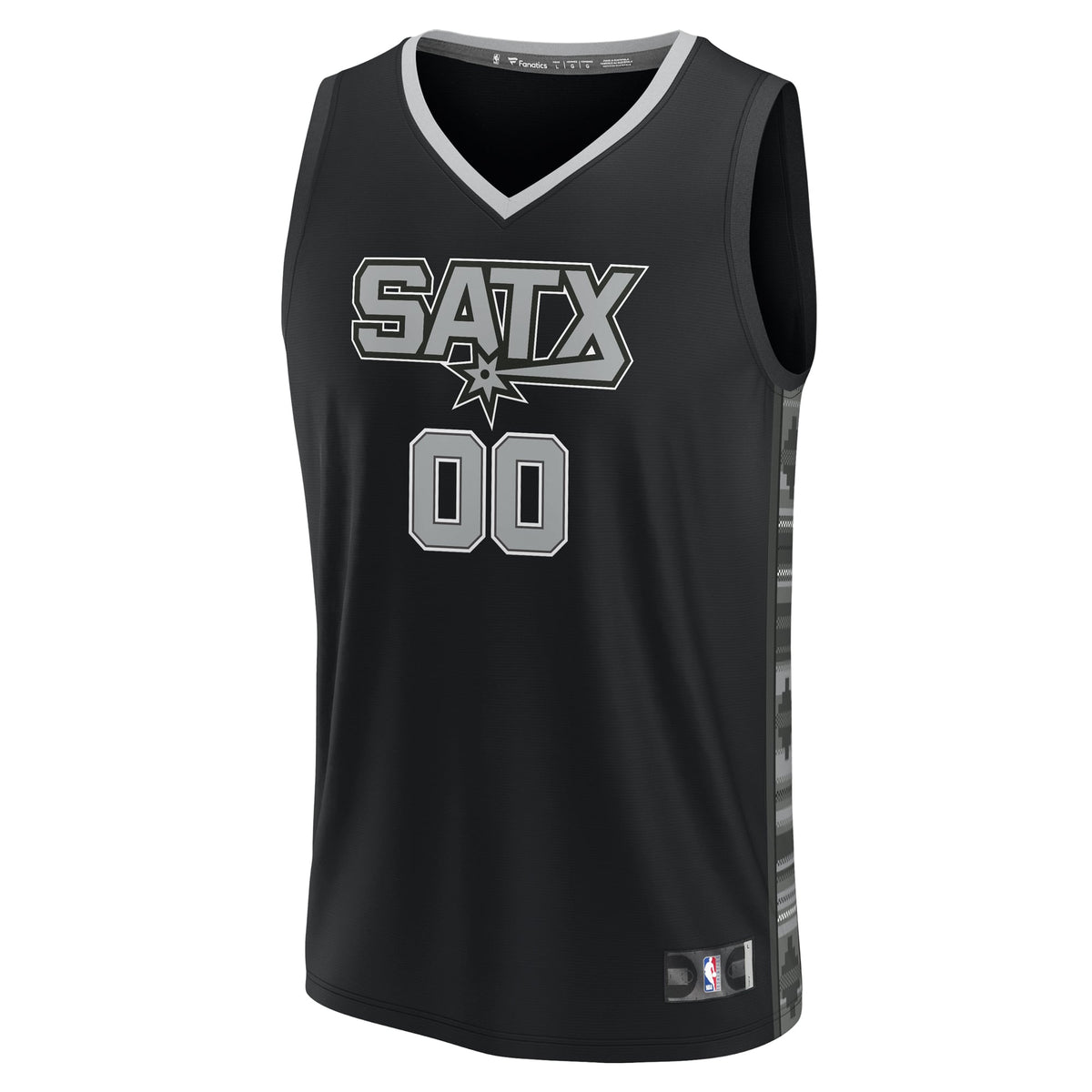 Youth San Antonio Spurs Fanatics Black Fast Break Replica Custom Jersey - Statement Edition product image 3, provided for