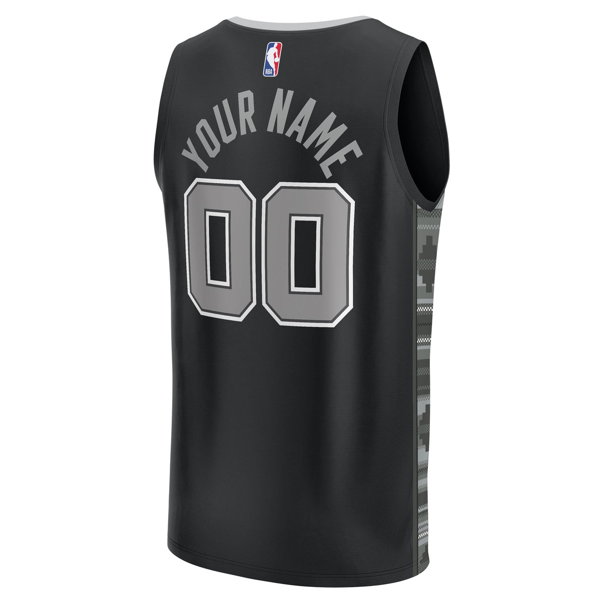 Youth San Antonio Spurs Fanatics Black Fast Break Replica Custom Jersey - Statement Edition product image 4, provided for