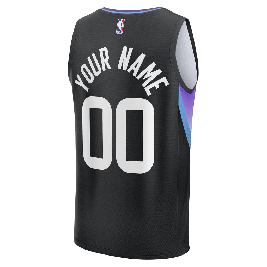 Youth Utah Jazz Fanatics Black Fast Break Custom Replica Jersey - Statement Edition product image 4, provided for visual
