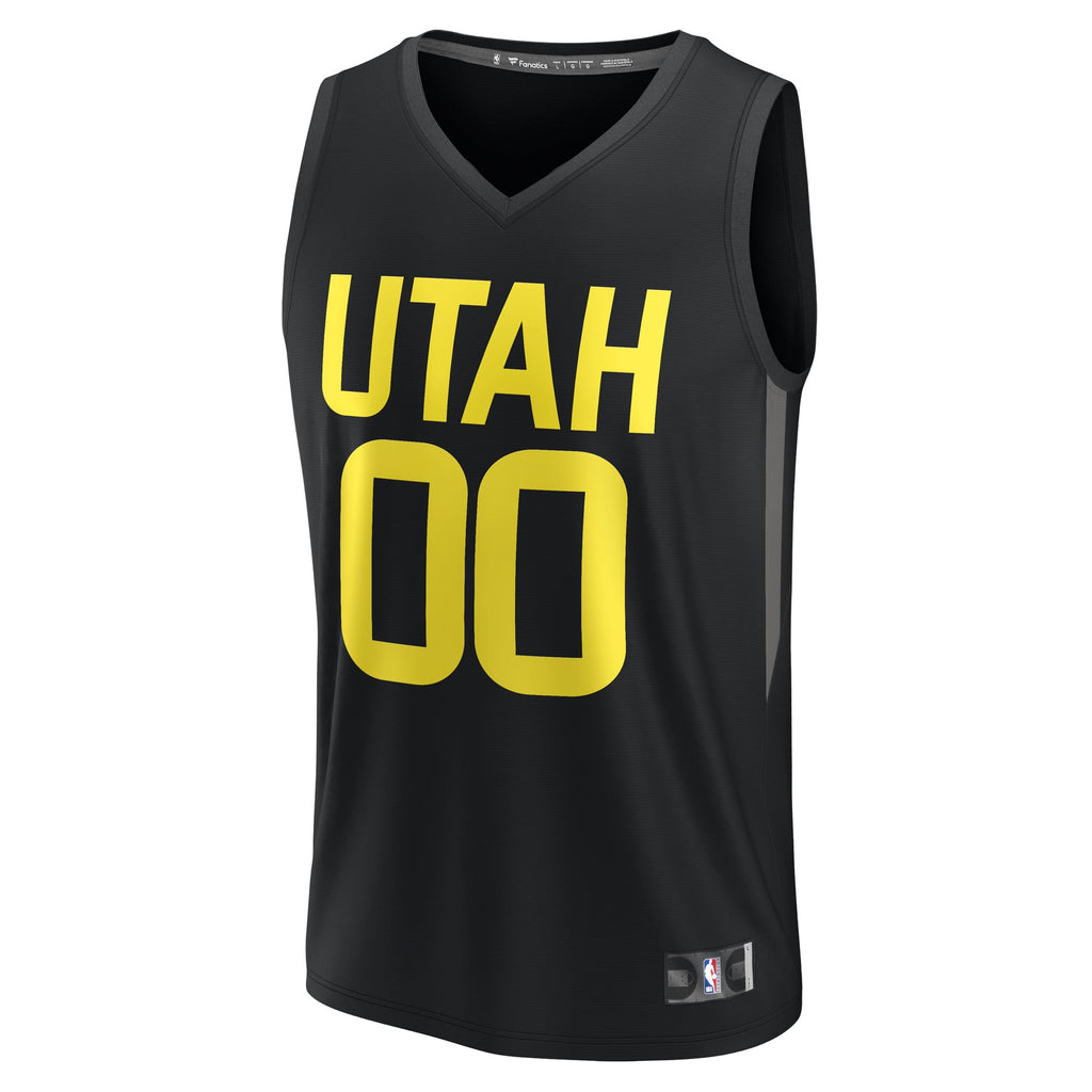 Youth Utah Jazz Fanatics Black Fast Break Replica Custom Jersey - Statement Edition product image 3, provided for visual