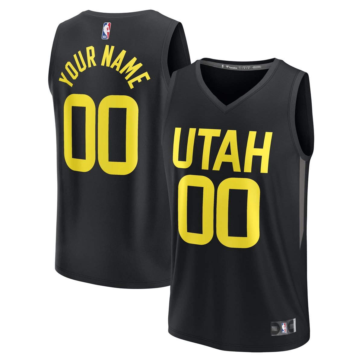 Youth Utah Jazz Fanatics Black Fast Break Replica Custom Jersey - Statement Edition product image 1, provided for visual