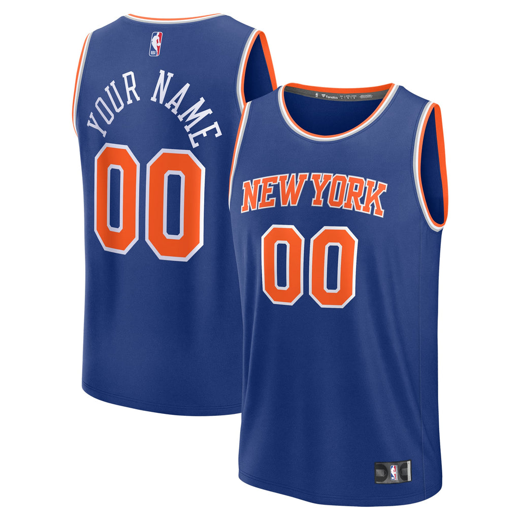 Youth New York Knicks Fanatics Blue Fast Break Custom Replica Jersey - Icon Edition product image 2, provided for visual