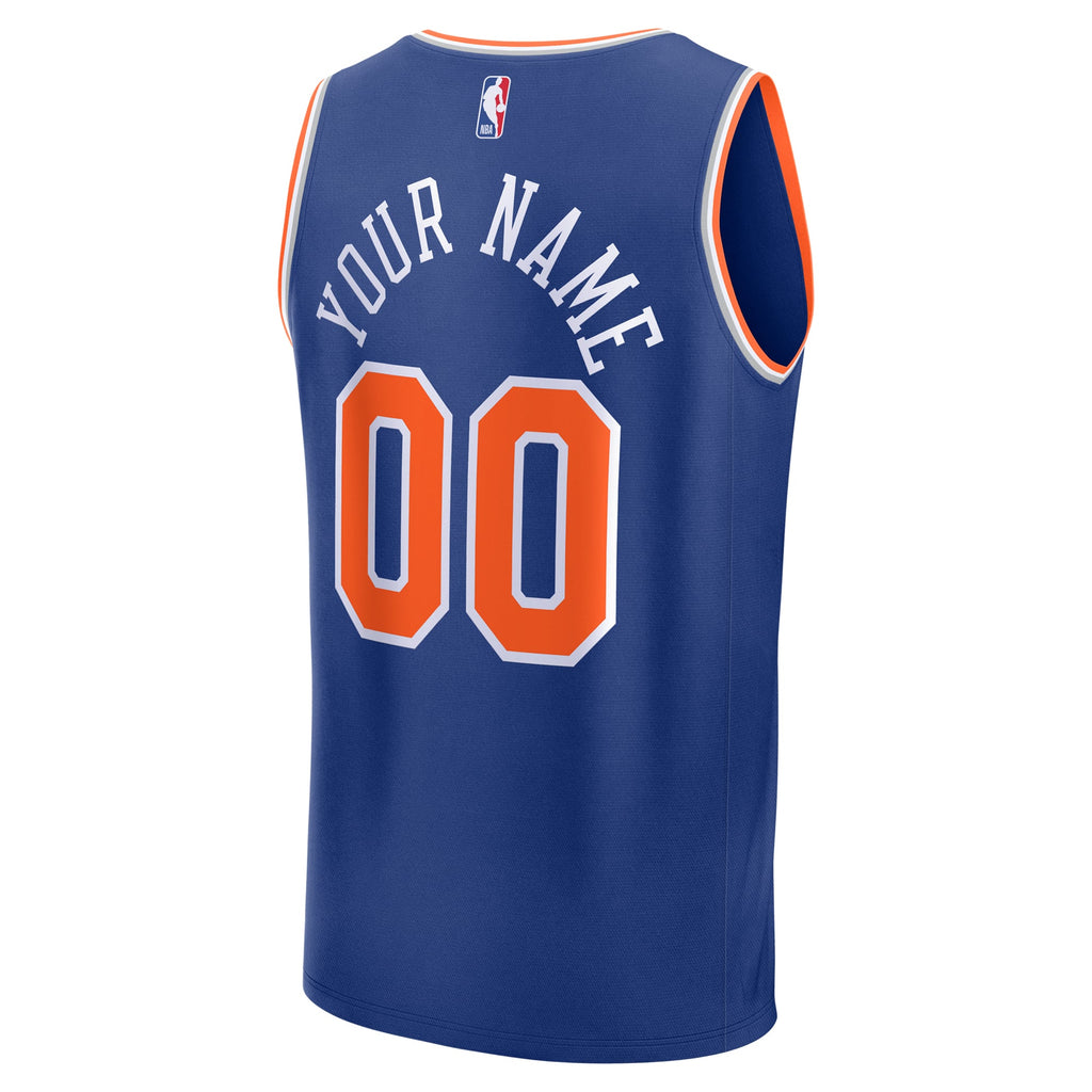 Youth New York Knicks Fanatics Blue Fast Break Custom Replica Jersey - Icon Edition product image 4, provided for visual