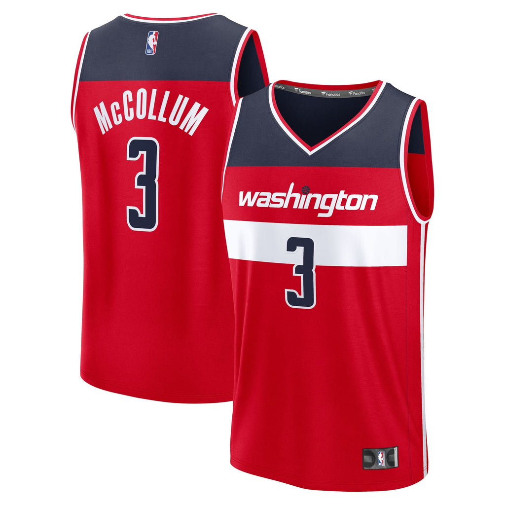 Youth Washington Wizards CJ McCollum Fanatics Red Fast Break Replica Player Jersey - Icon Edition product image 1, provided