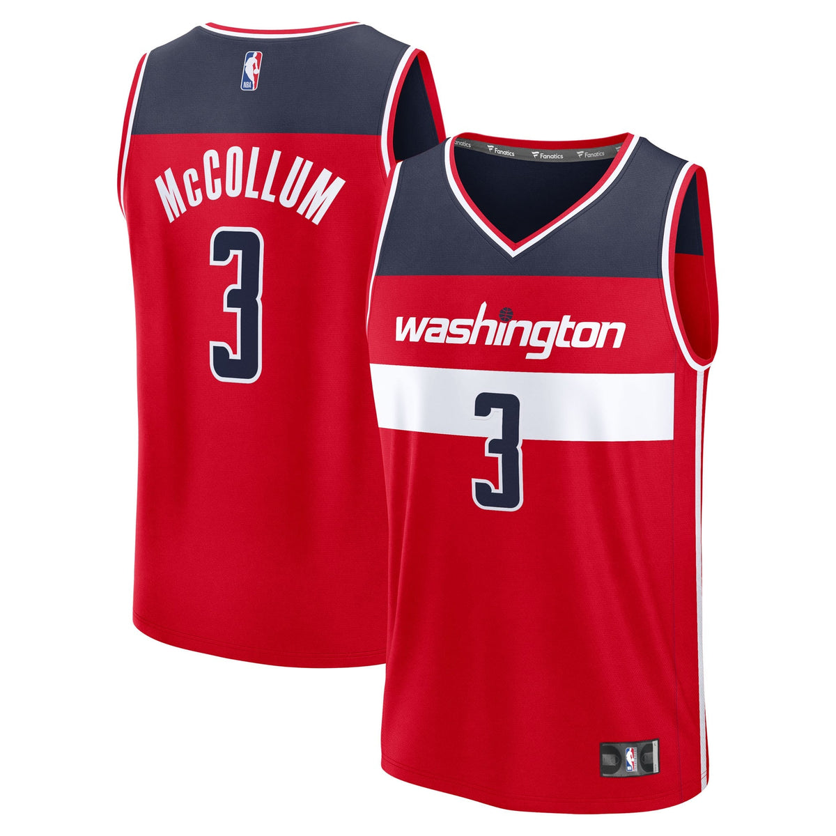 Youth Washington Wizards CJ McCollum Fanatics Red Fast Break Replica Player Jersey - Icon Edition product image 1, provided