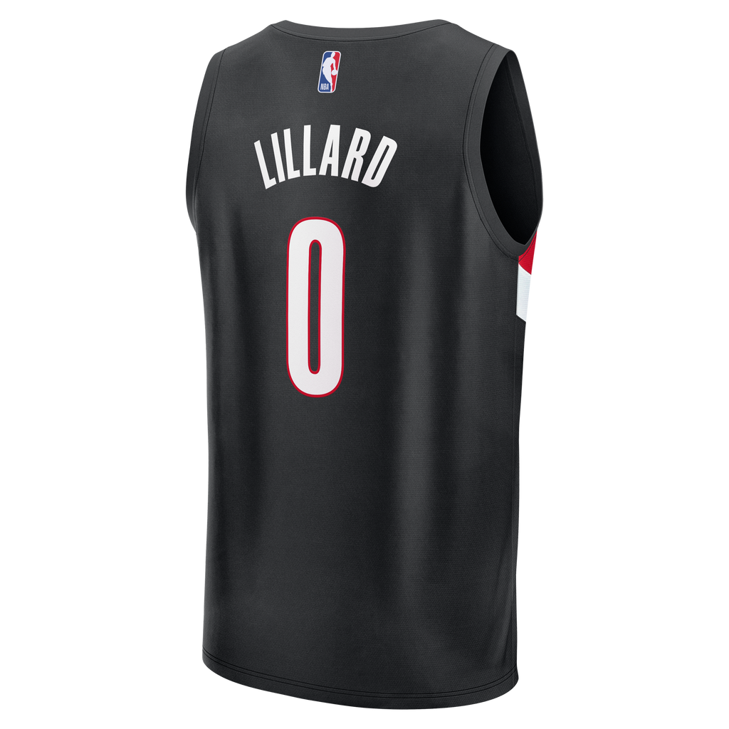 Youth Portland Trail Blazers Damian Lillard Fanatics Black Fast Break Replica Jersey - Icon Edition product image 4,