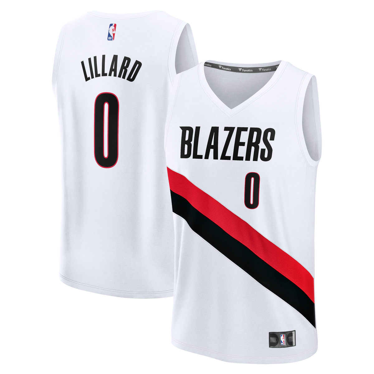 Youth Portland Trail Blazers Damian Lillard Fanatics White Fast Break Replica Jersey - Association Edition product image 2,