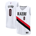 Youth Portland Trail Blazers Damian Lillard Fanatics White Fast Break Replica Jersey - Association Edition product image 1,