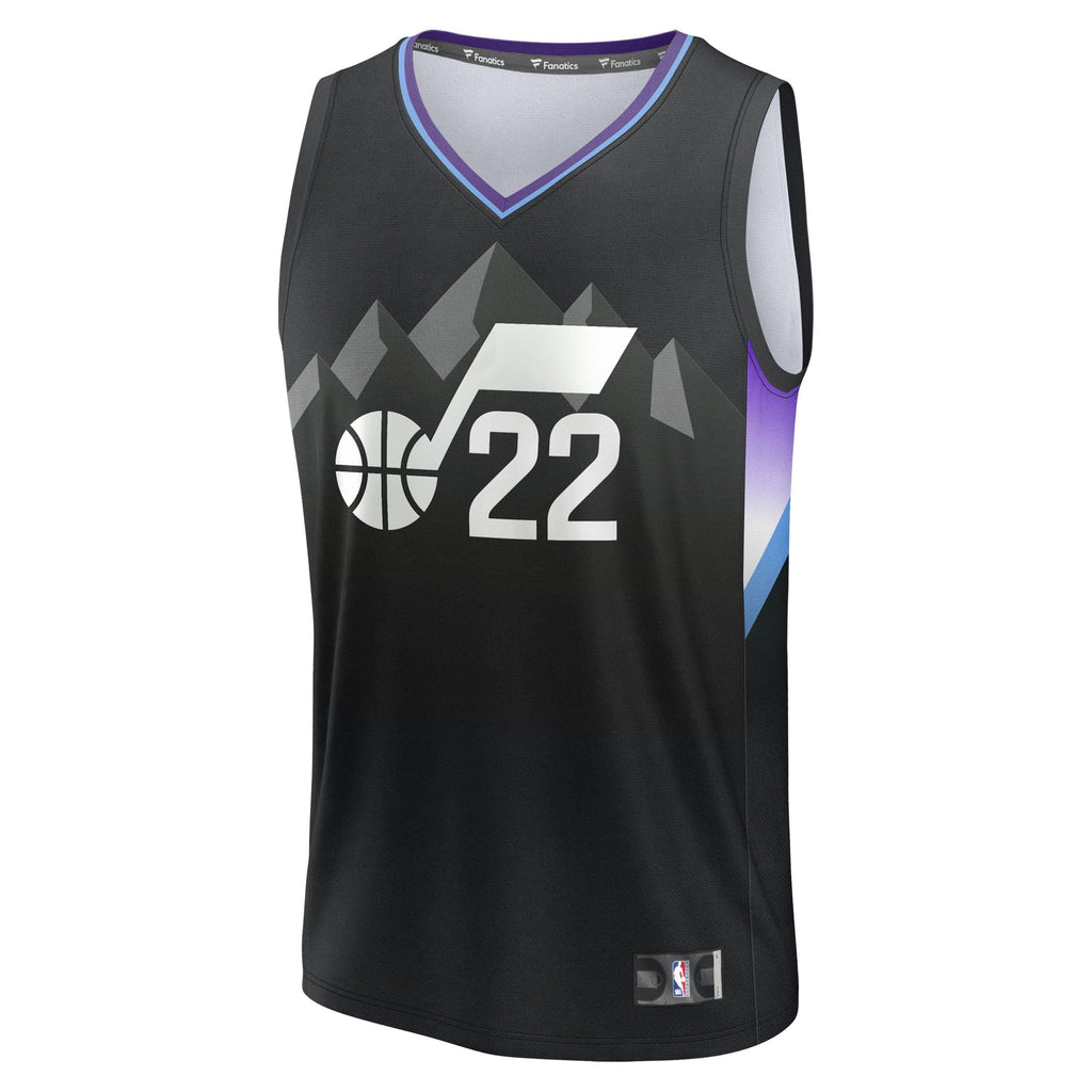 Youth Utah Jazz Darryn Peterson Fanatics Black Fast Break Replica Jersey - Statement Edition product image 3, provided for