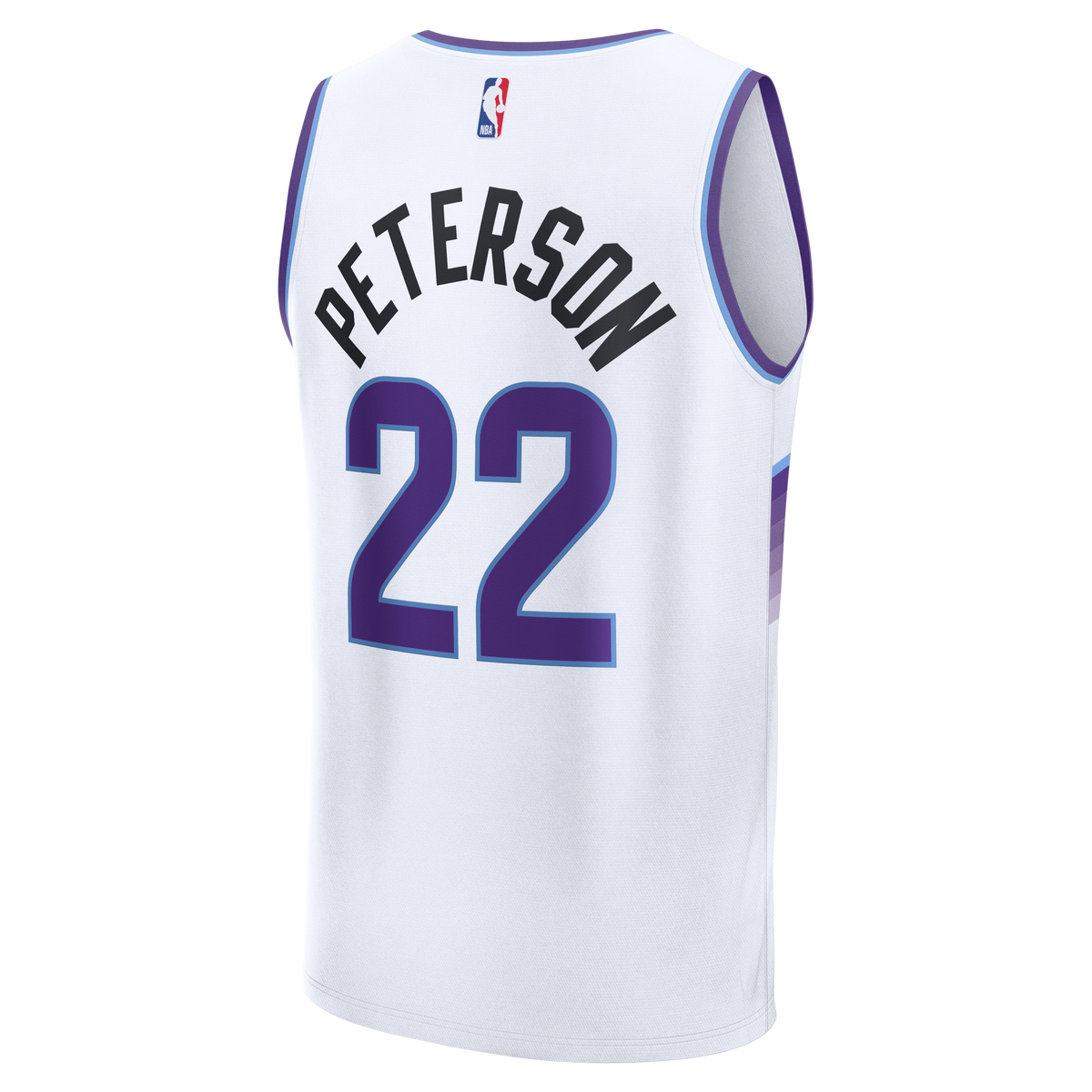 Youth Utah Jazz Darryn Peterson Fanatics White Fast Break Replica Jersey - Association Edition product image 4, provided for