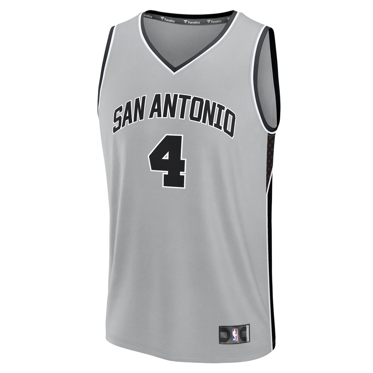 Youth San Antonio Spurs De'Aaron Fox Fanatics Silver Fast Break Jersey - Statement Edition product image 3, provided for