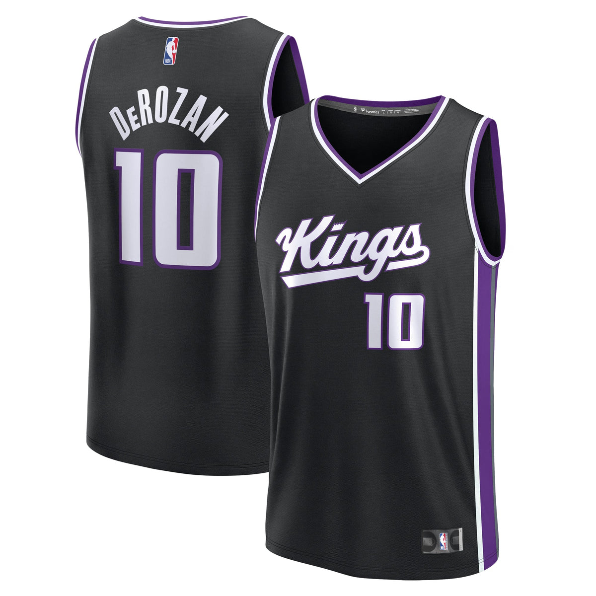 Youth Sacramento Kings DeMar DeRozan Fanatics Black Fast Break Replica Player Jersey - Icon Edition product image 1,