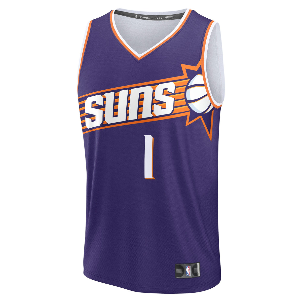 Youth Phoenix Suns Devin Booker Fanatics Purple Fast Break Player Jersey - Icon Edition product image 3, provided for visual