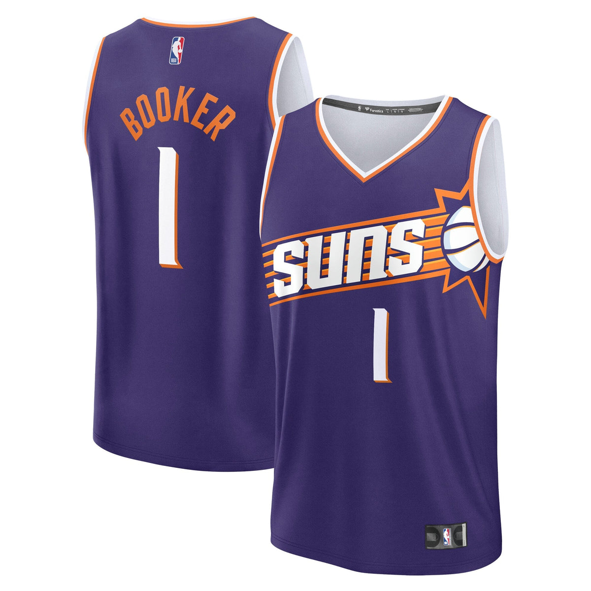 Youth Phoenix Suns Devin Booker Fanatics Purple Fast Break Player Jersey - Icon Edition product image 1, provided for visual