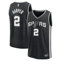 Youth San Antonio Spurs Dylan Harper Fanatics Black 2025 NBA Draft First Round Pick Fast Break Replica Jersey - Icon Edition