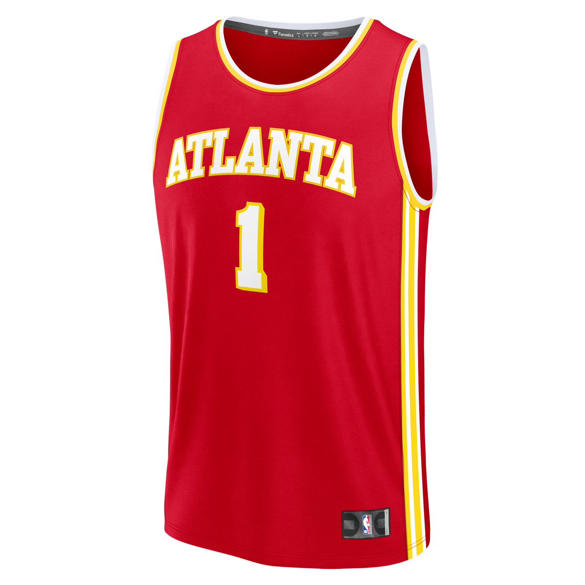 Youth Atlanta Hawks Jalen Johnson Fanatics Red Fast Break Jersey - Icon Edition product image 3, provided for visual