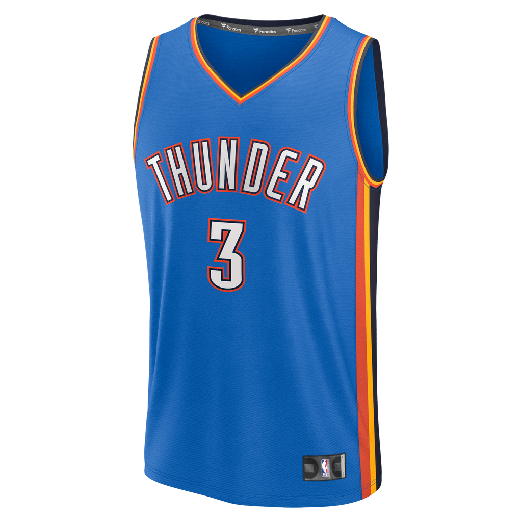 Youth Oklahoma City Thunder Jared McCain Fanatics Blue Fast Break Replica Jersey - Icon Edition product image 3, provided
