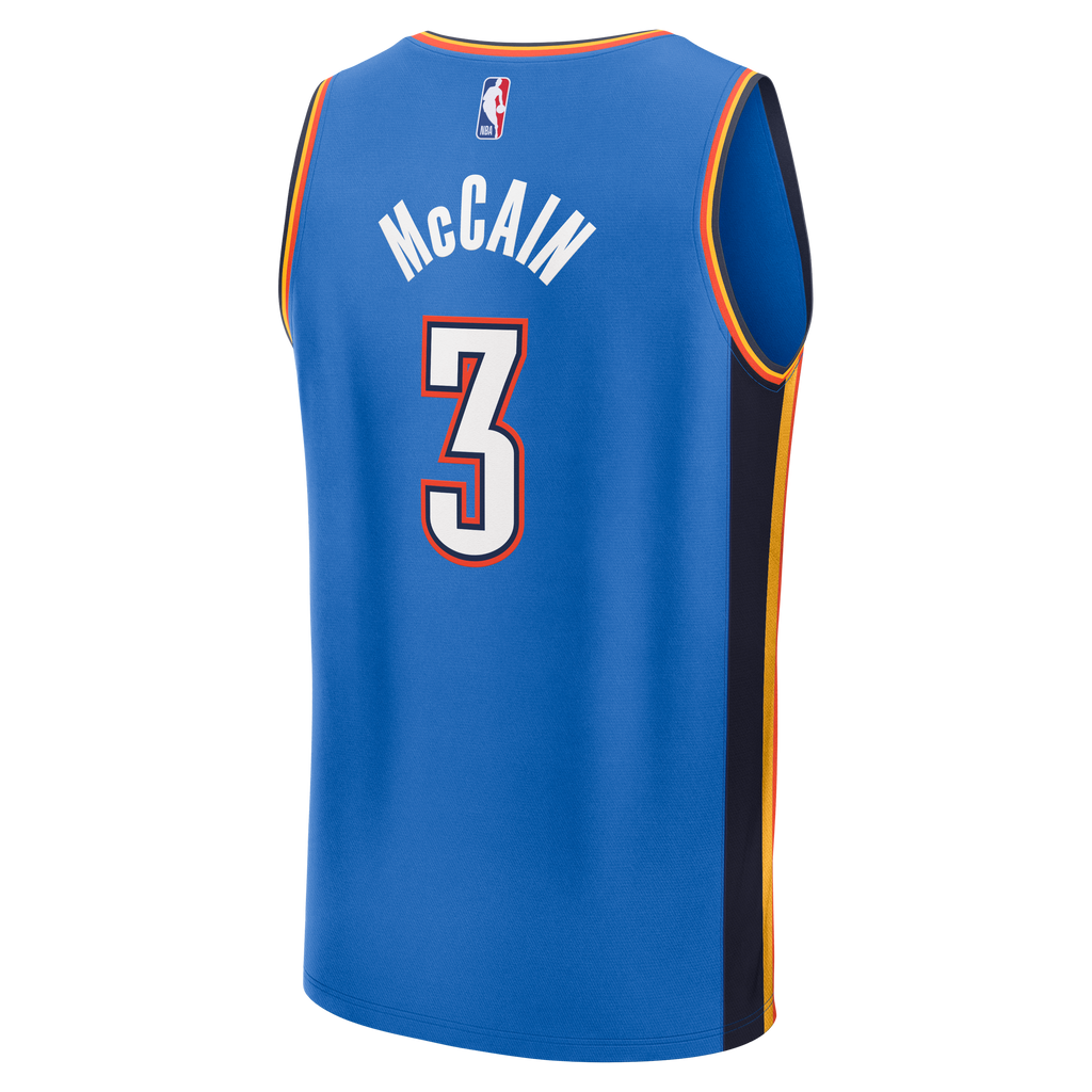 Youth Oklahoma City Thunder Jared McCain Fanatics Blue Fast Break Replica Jersey - Icon Edition product image 4, provided