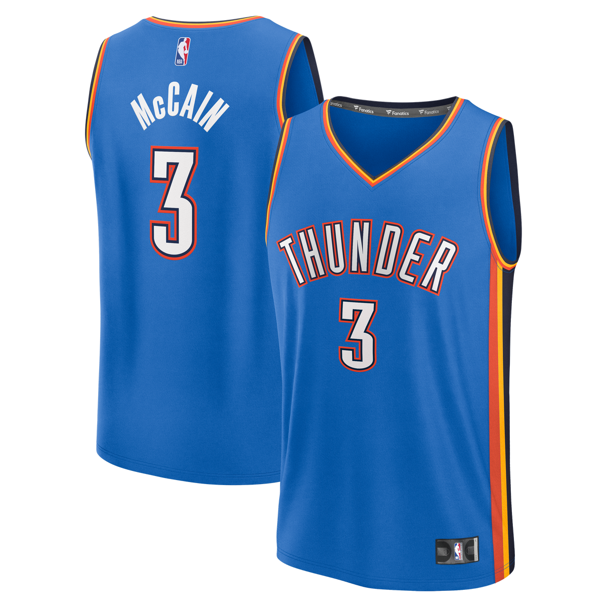 Youth Oklahoma City Thunder Jared McCain Fanatics Blue Fast Break Replica Jersey - Icon Edition product image 1, provided