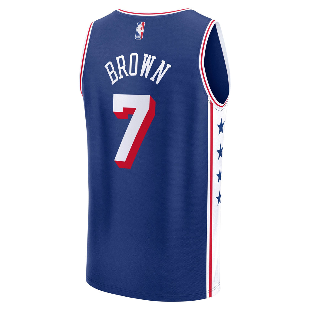 Youth Philadelphia 76ers Jaylen Brown Fanatics Royal Fast Break Replica Jersey - Icon Edition product image 4, provided for