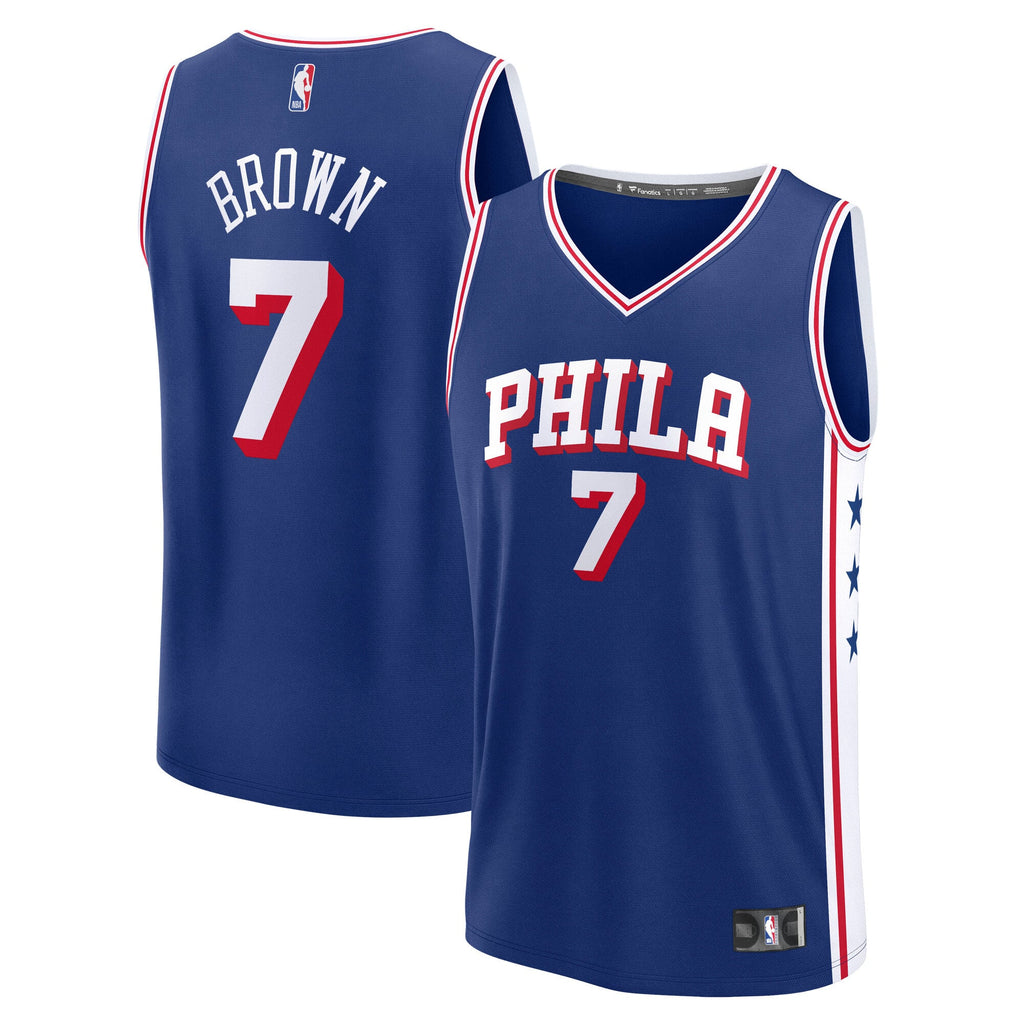 Youth Philadelphia 76ers Jaylen Brown Fanatics Royal Fast Break Replica Jersey - Icon Edition product image 1, provided for