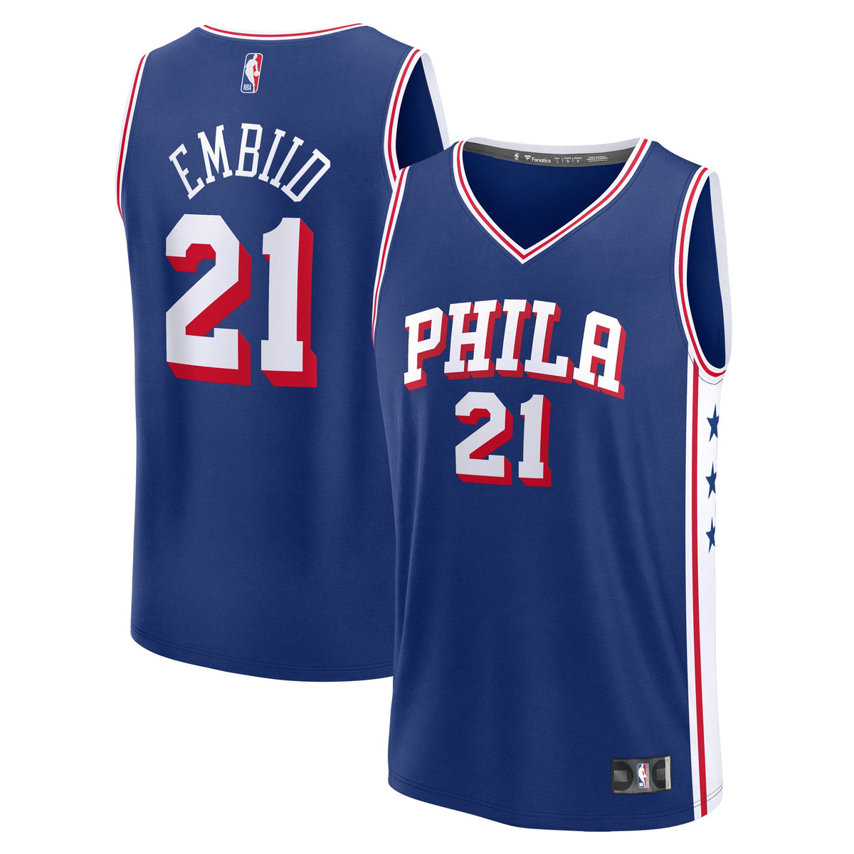 Youth Philadelphia 76ers Joel Embiid Fanatics Royal Fast Break Replica Player Jersey - Icon Edition product image 1,