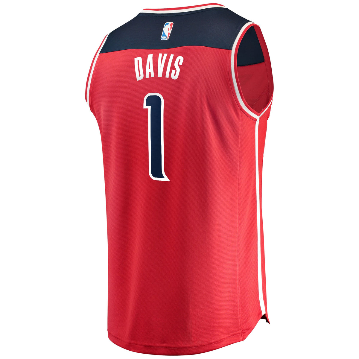 Youth Washington Wizards Johnny Davis Fanatics Red Fast Break Replica Jersey - Icon Edition product image 4, provided for