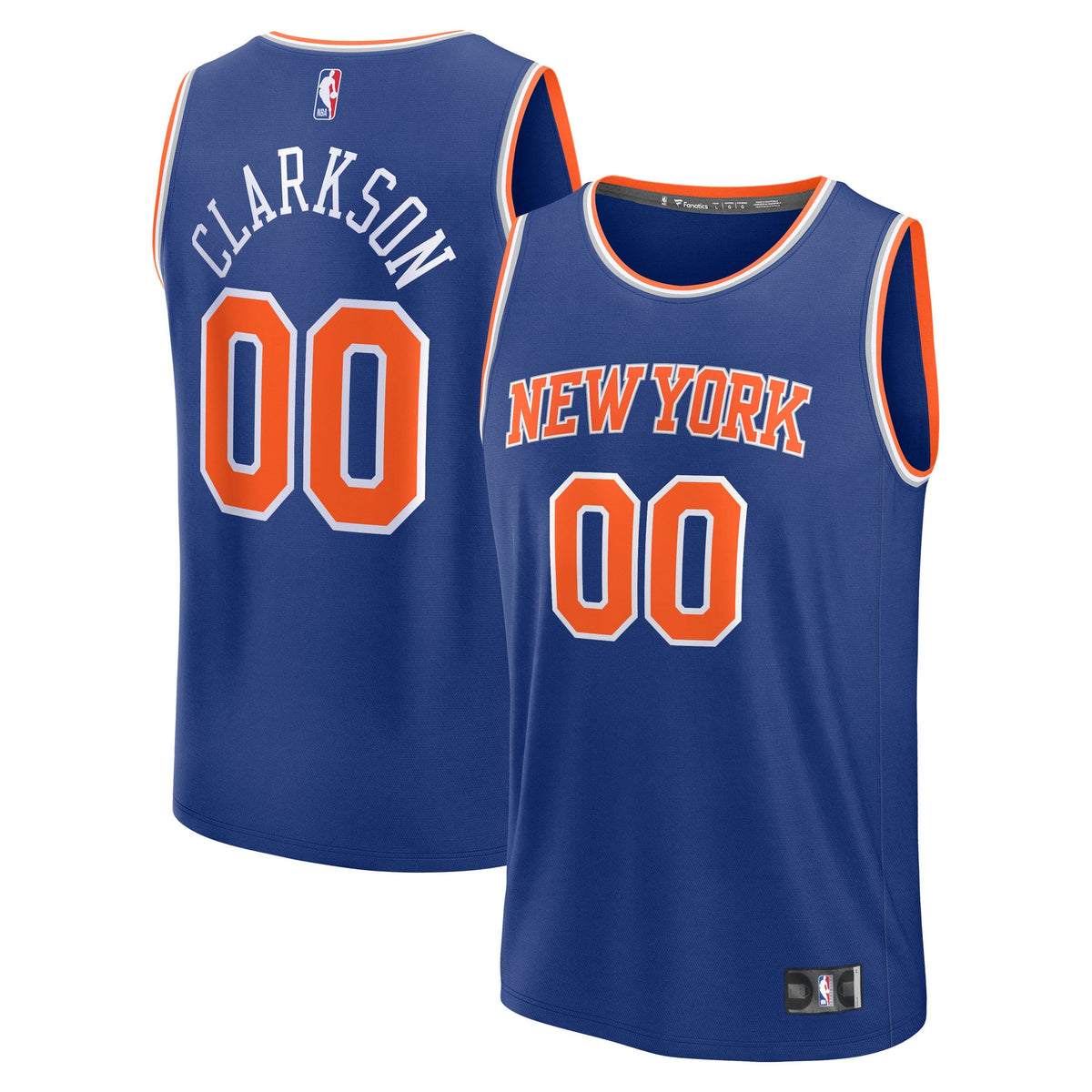 Youth New York Knicks Jordan Clarkson Fanatics Blue Fast Break Replica Player Jersey - Icon Edition product image 2,