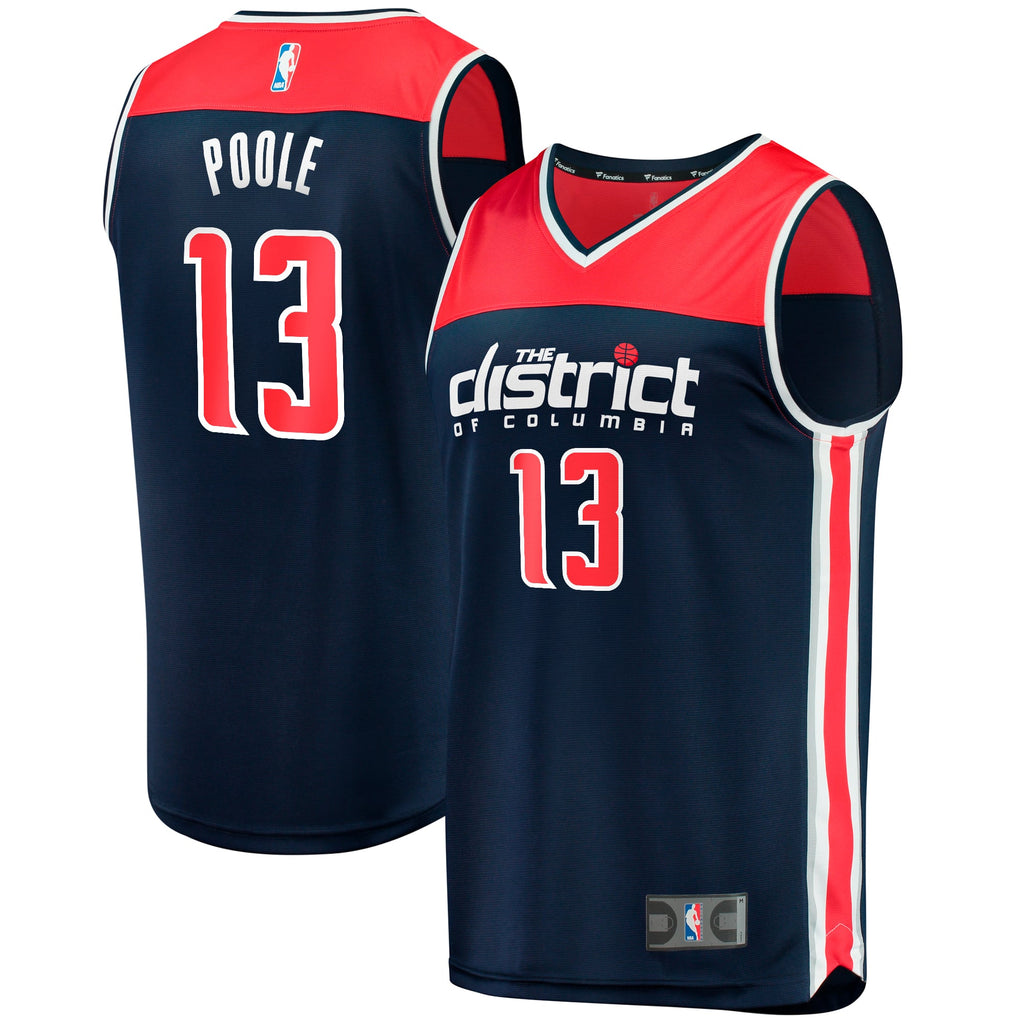 Youth Washington Wizards Jordan Poole Fanatics Navy Fast Break Player Jersey - Statement Edition product image 1, provided