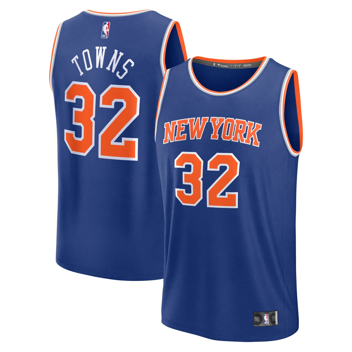 Youth New York Knicks Karl-Anthony Towns Fanatics Blue Fast Break Replica Player Jersey - Icon Edition product image 1,