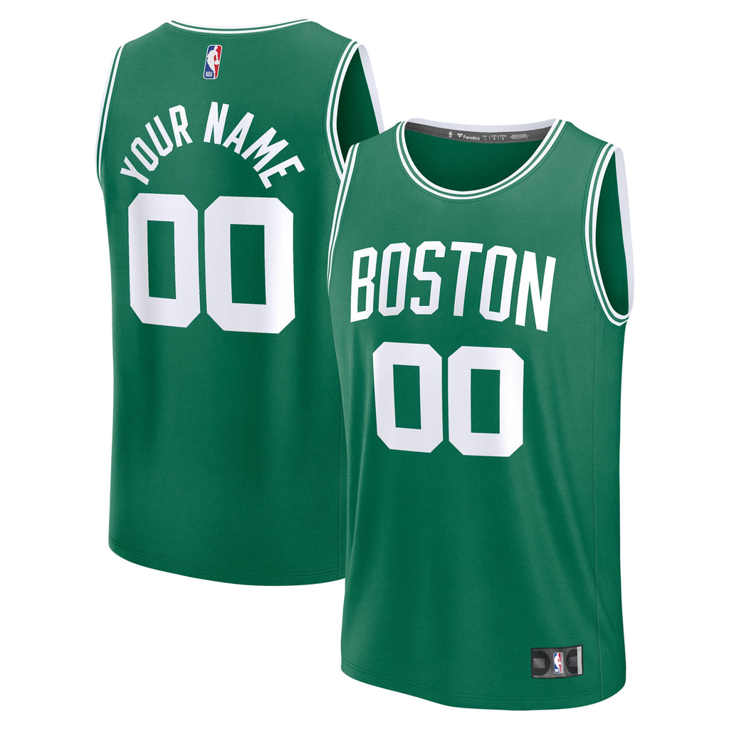 Youth Boston Celtics Fanatics Kelly Green Fast Break Custom Replica Jersey - Icon Edition product image 2, provided for