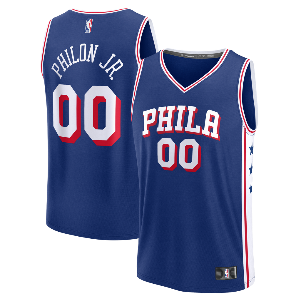 Youth Philadelphia 76ers Labaron Philon Jr. Fanatics Royal Fast Break Replica Jersey - Icon Edition product image 2,