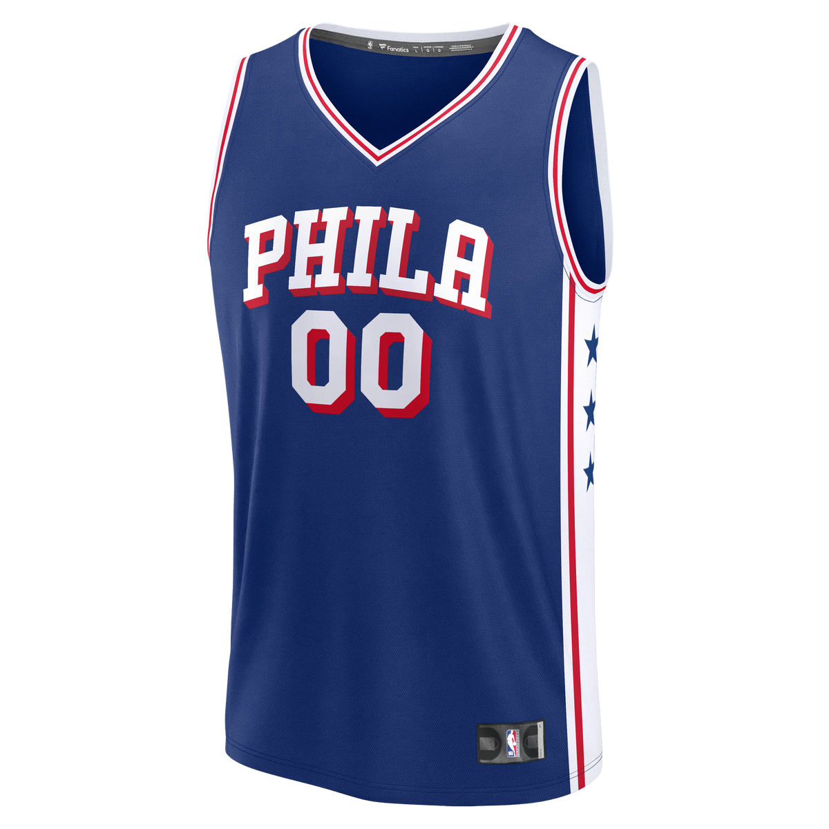 Youth Philadelphia 76ers Labaron Philon Jr. Fanatics Royal Fast Break Replica Jersey - Icon Edition product image 3,