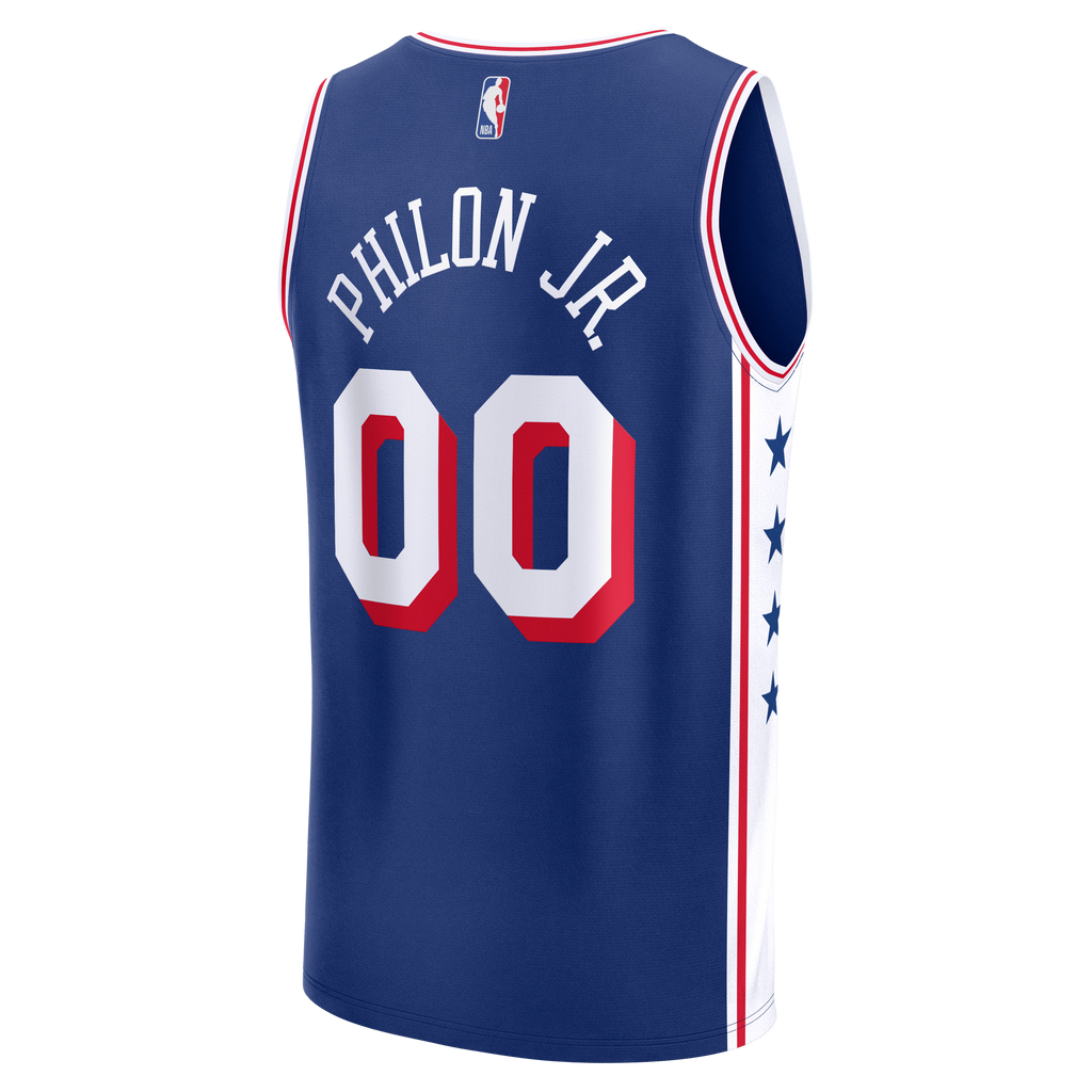 Youth Philadelphia 76ers Labaron Philon Jr. Fanatics Royal Fast Break Replica Jersey - Icon Edition product image 4,
