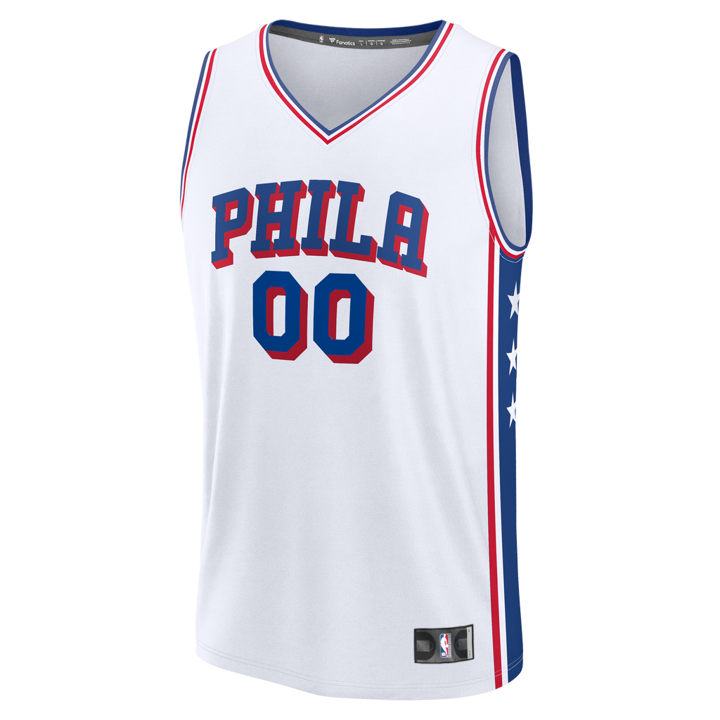 Youth Philadelphia 76ers Labaron Philon Jr. Fanatics White Fast Break Replica Jersey - Association Edition product image 3,