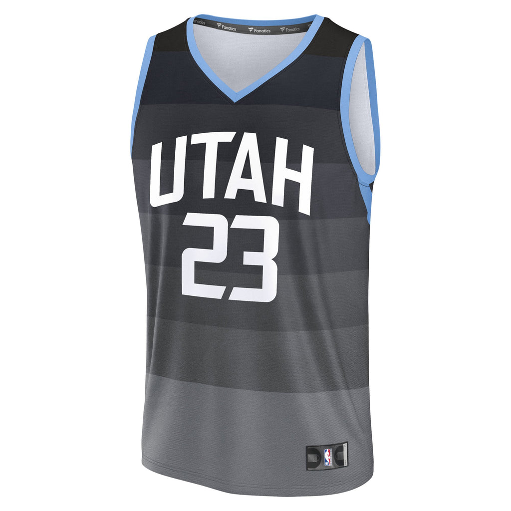 Youth Utah Jazz Lauri Markkanen Fanatics Black Fast Break Jersey - City Edition product image 3, provided for visual