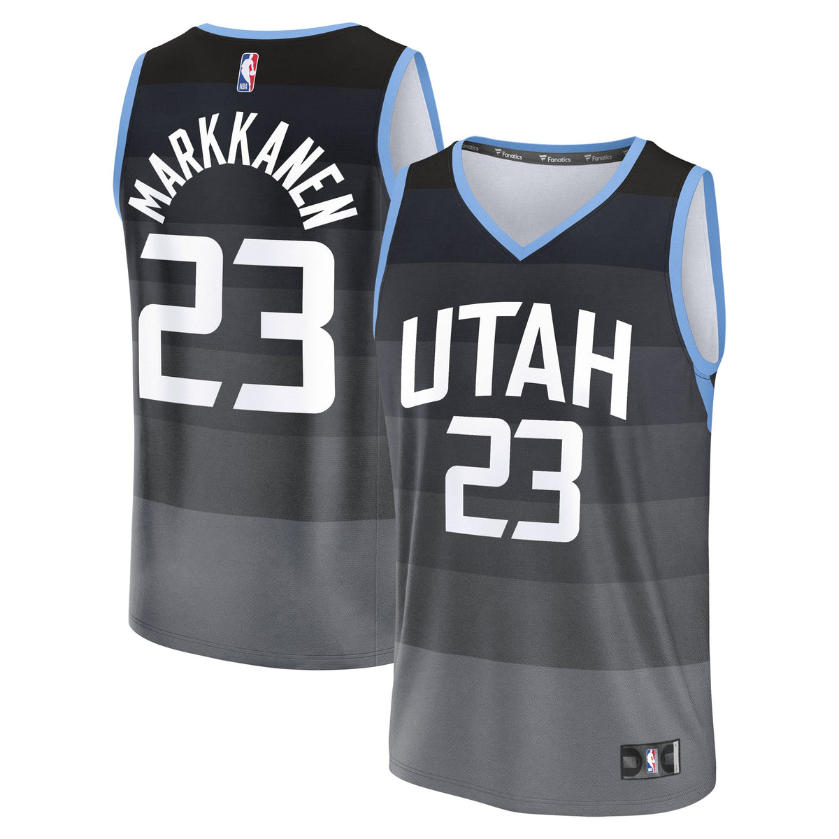 Youth Utah Jazz Lauri Markkanen Fanatics Black Fast Break Jersey - City Edition product image 1, provided for visual