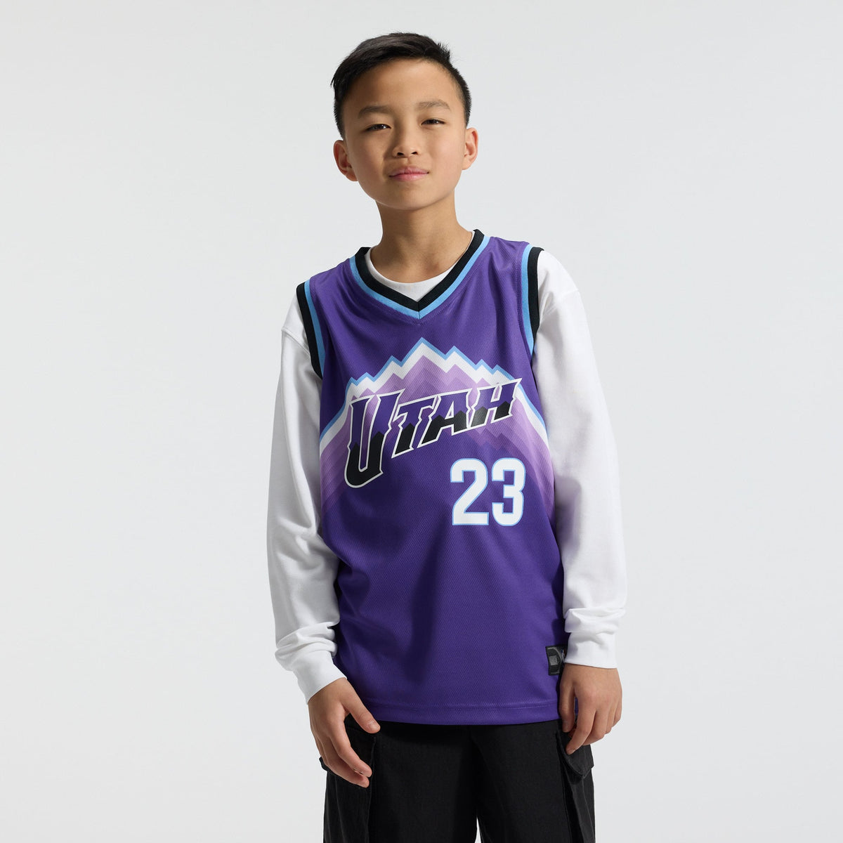 Youth Utah Jazz Lauri Markkanen Fanatics Purple Fast Break Replica Jersey - Icon Edition product image 3, provided for