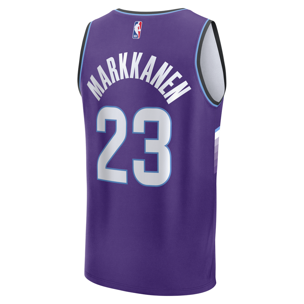 Youth Utah Jazz Lauri Markkanen Fanatics Purple Fast Break Replica Jersey - Icon Edition product image 8, provided for