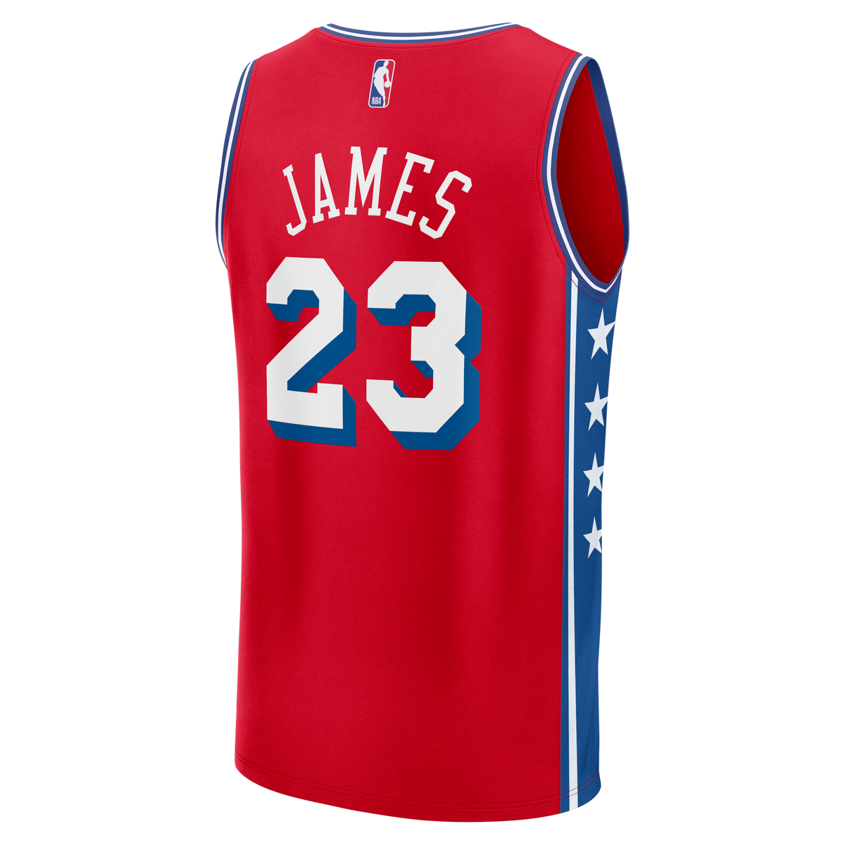 Youth Philadelphia 76ers LeBron James Fanatics Red Fast Break Replica Jersey - Statement Edition product image 4, provided