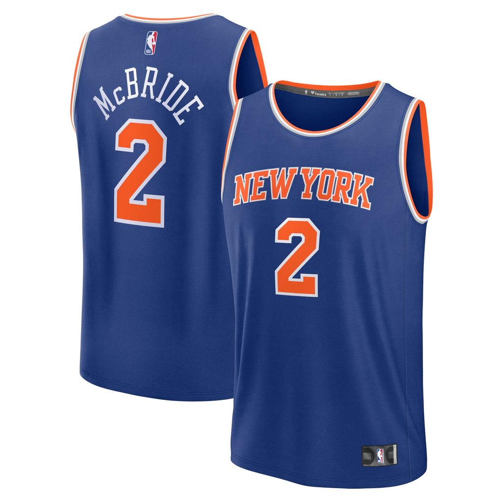Youth New York Knicks Miles McBride Fanatics Blue Fast Break Replica Jersey - Icon Edition product image 2, provided for