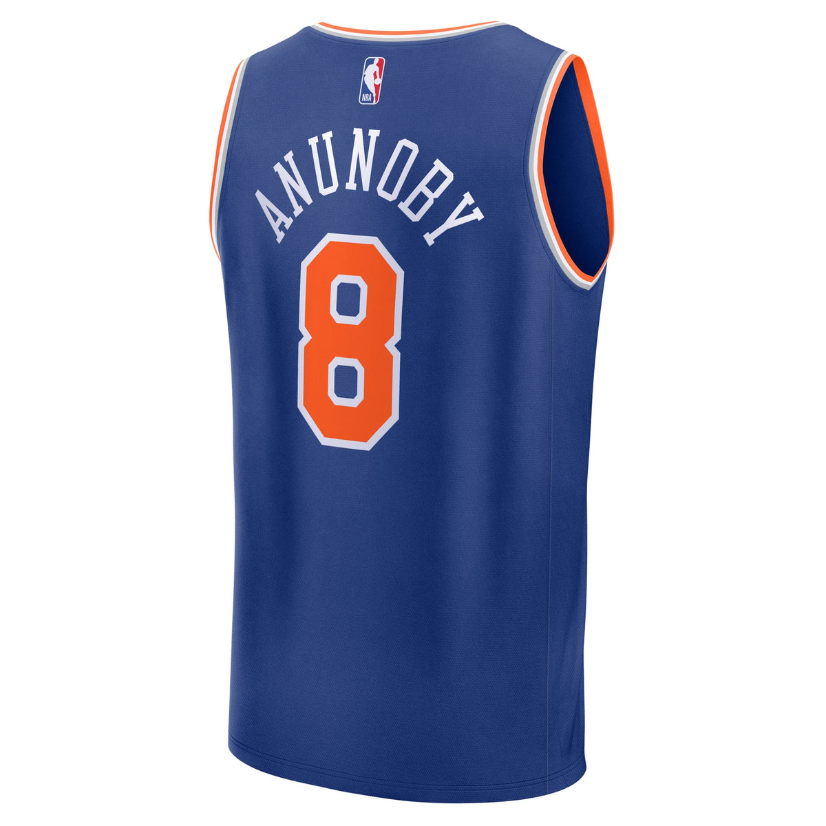 Youth New York Knicks OG Anunoby Fanatics Blue Fast Break Replica Player Jersey - Icon Edition product image 4, provided for
