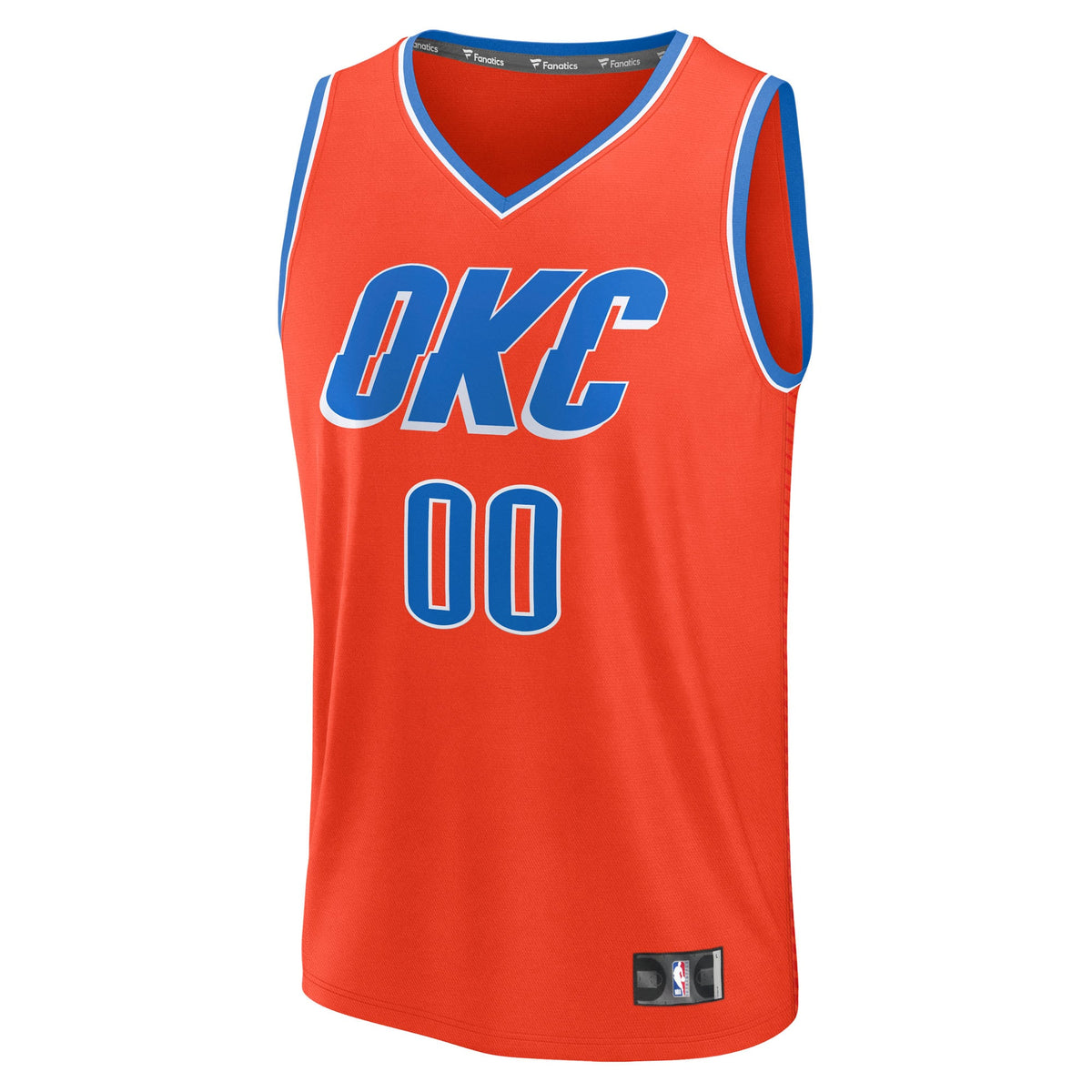 Youth Oklahoma City Thunder Fanatics Orange Fast Break Custom Jersey - Statement Edition product image 3, provided for