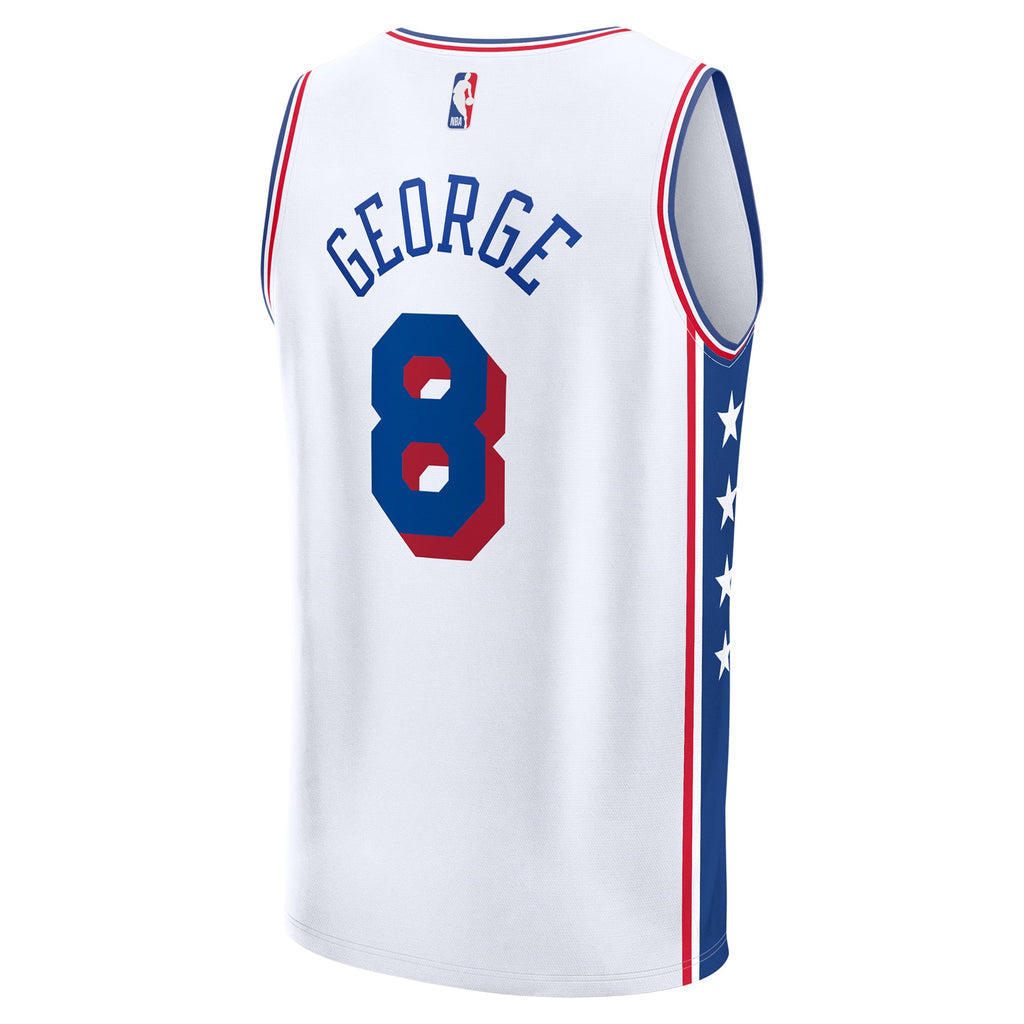 Youth Philadelphia 76ers Paul George Fanatics White Fast Break Replica Player Jersey - Association Edition product image 4,