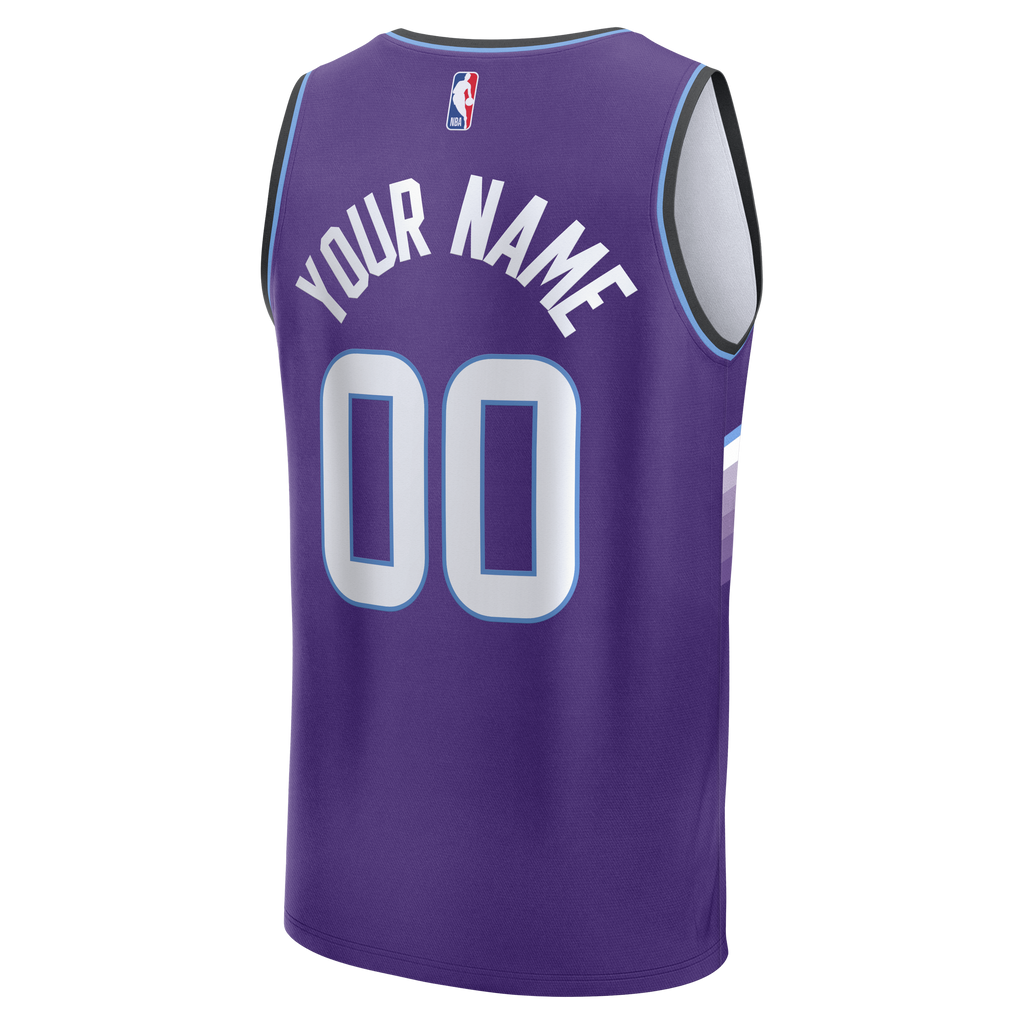 Youth Utah Jazz Fanatics Purple Fast Break Replica Custom Jersey - Icon Edition product image 4, provided for visual