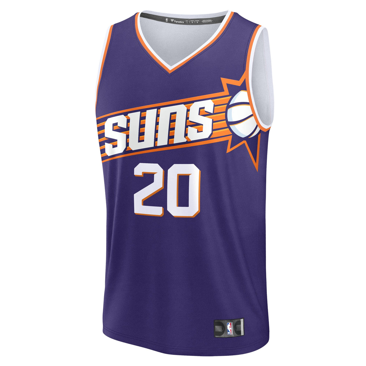 Youth Phoenix Suns Rasheer Fleming Fanatics Purple Fast Break Replica Jersey - Icon Edition product image 3, provided for