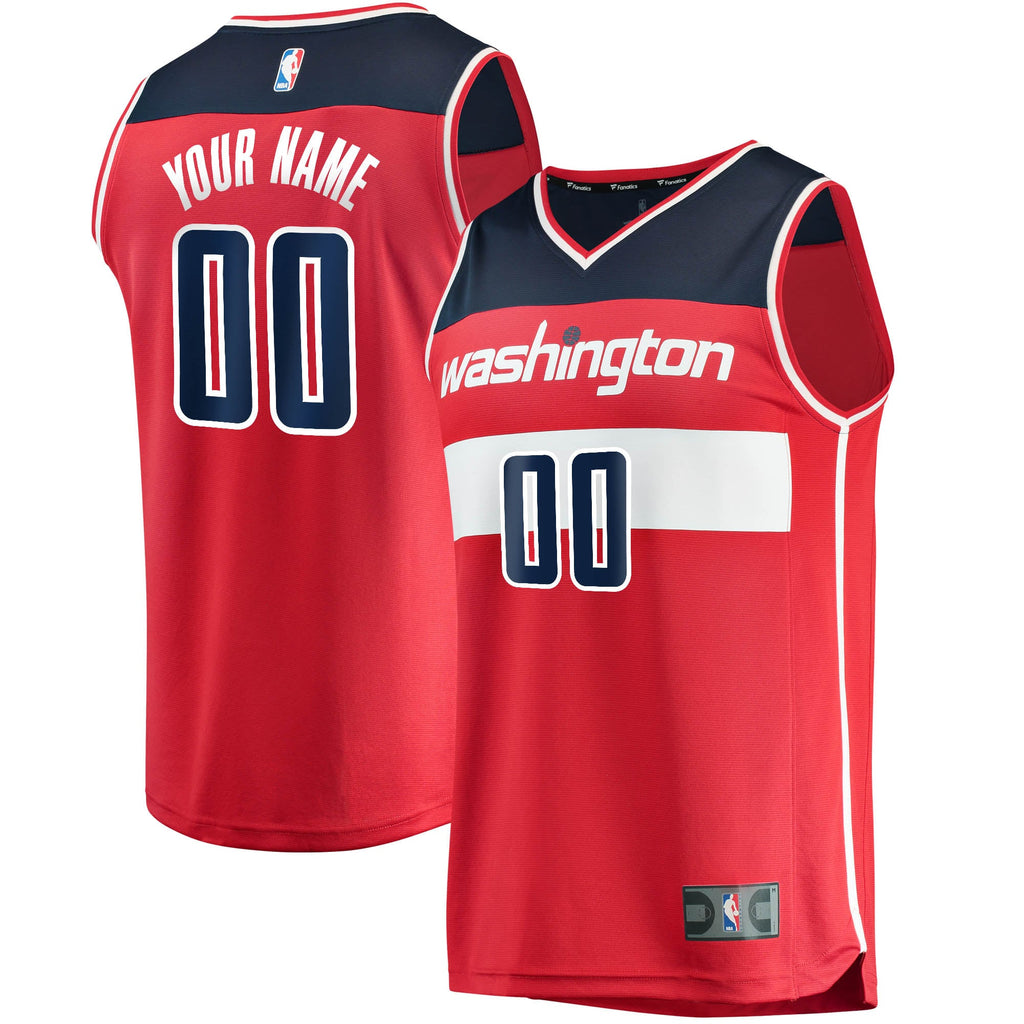 Youth Washington Wizards Fanatics Red Fast Break Custom Replica Jersey - Icon Edition product image 1, provided for visual
