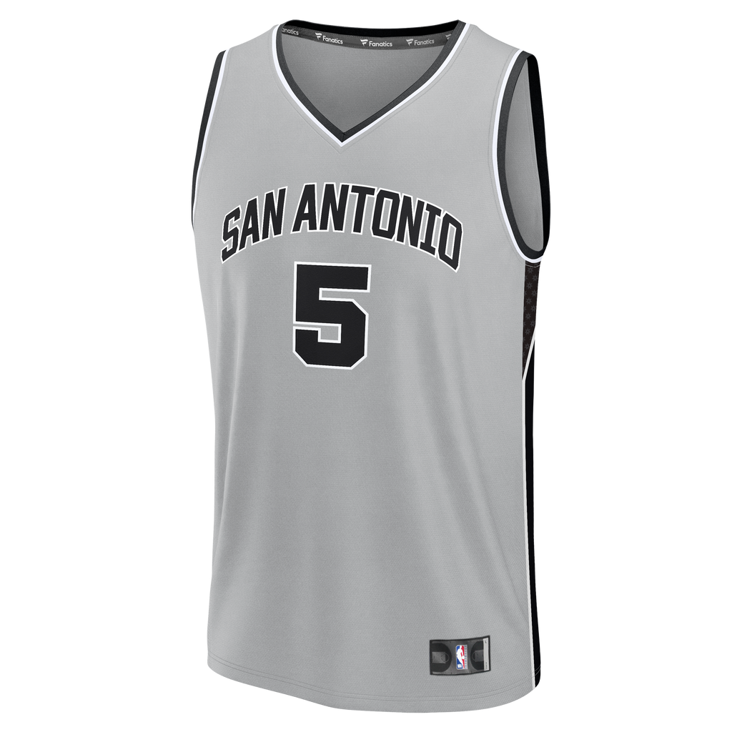 Youth San Antonio Spurs Stephon Castle Fanatics Silver Fast Break Jersey - Statement Edition product image 3, provided for