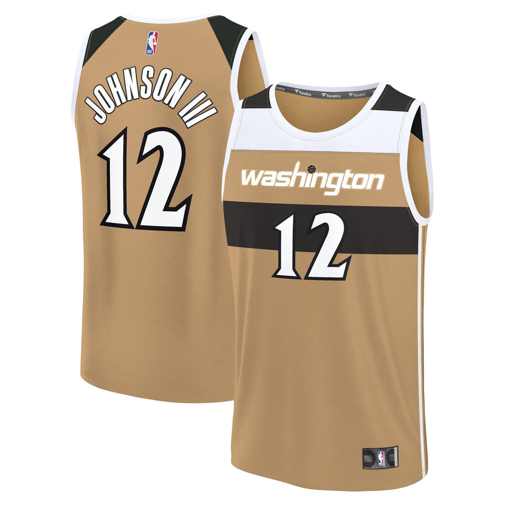 Youth Washington Wizards Tre Johnson III Fanatics Gold Fast Break Jersey - City Edition product image 2, provided for visual