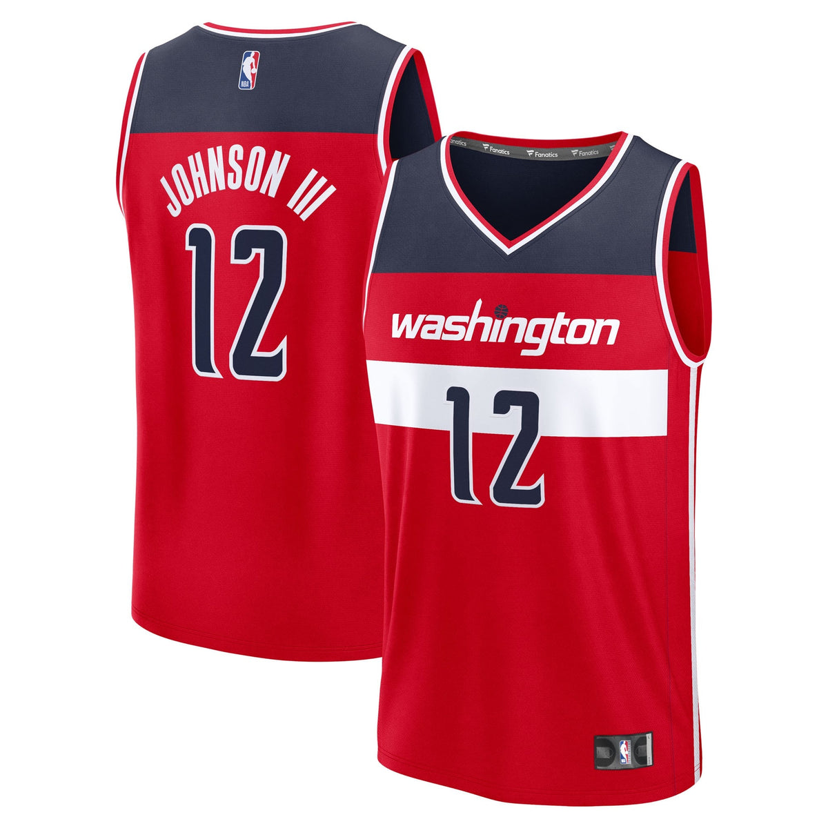 Youth Washington Wizards Tre Johnson III Fanatics Red 2025 NBA Draft First Round Pick Fast Break Replica Jersey - Icon